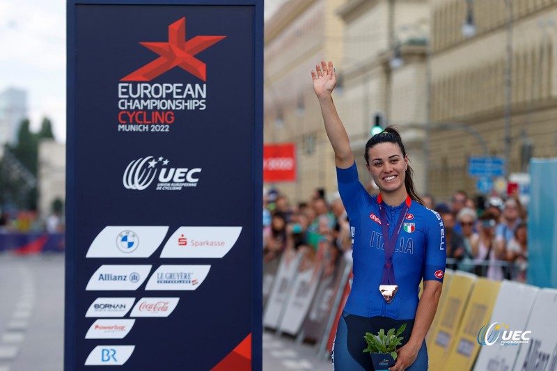 European Championships Munich 2022 - 2022 UEC Road Elite European Championships - Women's Road Race - 21/08/2022 - Rachele Barbieri (ITA) - photo Ivan Benedetto/UEC/SprintCyclingAgency?2022